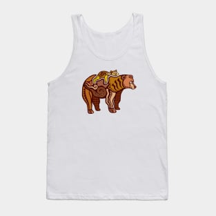 Bear with a Cub Artistic Design in Color Tank Top